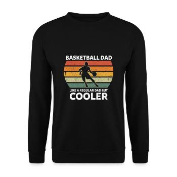 Retro Basketball Dad Like A Regular Dad But Cooler - Unisex Sweatshirt - black - Front - Alina (178cm) & Michal (187cm)