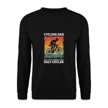 Radfahren Papa Lustige Vater Sprüche Vatertag - Unisex Pullover - Schwarz - Vorne - Alina (178cm) & Michal (187cm)