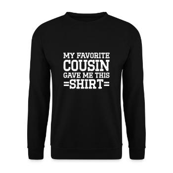 Lieblingscousin Bester Cousin Cousine Sprüche - Unisex Pullover - Schwarz - Vorne - Alina (178cm) & Michal (187cm)