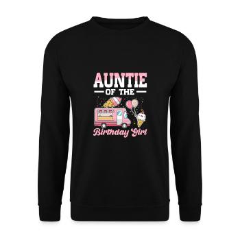 Tante Anniversaire Enfant Crème Glacée Camion Anniversaire - Sweat-shirt Unisexe - noir - Devant - Alina (178cm) & Michal (187cm)