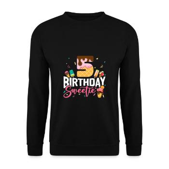 Fünf Jahre Alt 5. Geburtstag Eiscreme Liebhaber - Unisex Pullover - Schwarz - Vorne - Alina (178cm) & Michal (187cm)