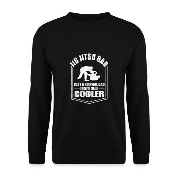 Jiu Jitsu Papa Drôle Père Dictons Fête des Pères - Sweat-shirt Unisexe - noir - Devant - Alina (178cm) & Michal (187cm)