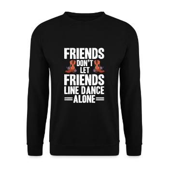 Line Dance Wester Tanzen Country Musik - Unisex Pullover - Schwarz - Vorne - Alina (178cm) & Michal (187cm)