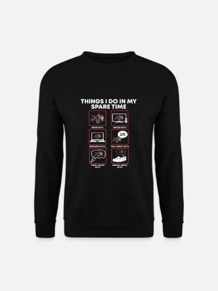 Quad Fahren Offroad Dirt Racing Atv Quadfahrer - Unisex Pullover - Schwarz