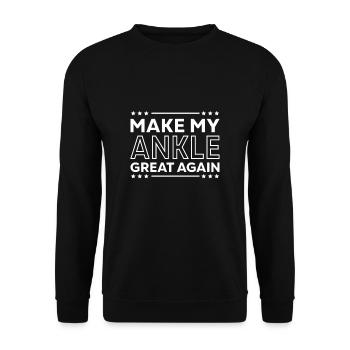 Make My Ankle Great Again Surgery Patient Recovery - Unisex Sweatshirt - black - Front - Alina (178cm) & Michal (187cm)