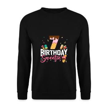 Crème glacée Seven Years 7th Birthday Gaufrier - Sweat-shirt Unisexe - noir - Devant - Alina (178cm) & Michal (187cm)