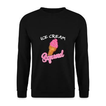 Ice Cream Squad Ice Cream Lover Birthday Crew - Unisex Sweatshirt - black - Front - Alina (178cm) & Michal (187cm)