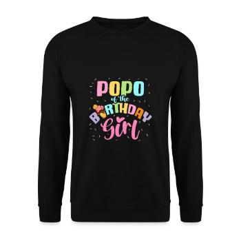 Ice Cream Party Grandpa Popo Of The Birthday Girl - Unisex Sweatshirt - black - Front - Alina (178cm) & Michal (187cm)
