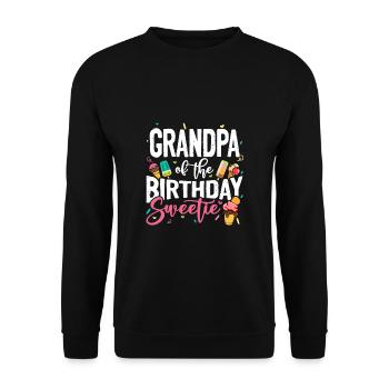 Ice Cream Party Anniversaire Grand-père Gaufrier - Sweat-shirt Unisexe - noir - Devant - Alina (178cm) & Michal (187cm)