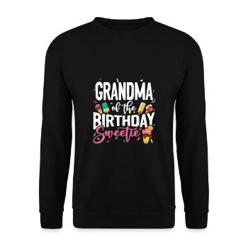 Fête de la crème glacée Anniversaire Grand-mère Gaufrier - Sweat-shirt Unisexe - noir - Devant - Alina (178cm) & Michal (187cm)