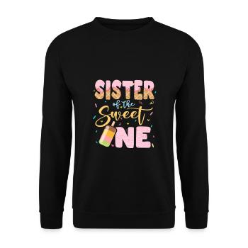 Eiscreme Liebhaber Geschwister Sprüche Schwester - Unisex Pullover - Schwarz - Vorne - Alina (178cm) & Michal (187cm)