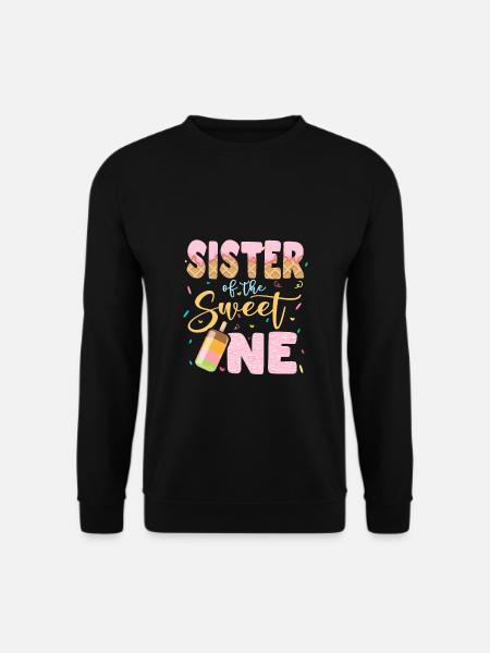 Eiscreme Liebhaber Geschwister Sprüche Schwester - Unisex Pullover - Schwarz