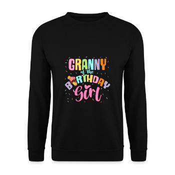 Crème glacée Fête d’anniversaire Grand-mère Crème glacée - Sweat-shirt Unisexe - noir - Devant - Alina (178cm) & Michal (187cm)