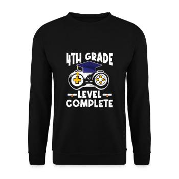 4ème classe Terminé Niveau Terminé Jeu de Joueur - Sweat-shirt Unisexe - noir - Devant - Alina (178cm) & Michal (187cm)