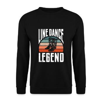 Rodeo Western Tanzen Line Dance Cowboy - Unisex Pullover - Schwarz - Vorne - Alina (178cm) & Michal (187cm)