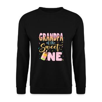 Amateur de crème glacée Grand-père Grand-père Süe Petite-fille - Sweat-shirt Unisexe - noir - Devant - Alina (178cm) & Michal (187cm)