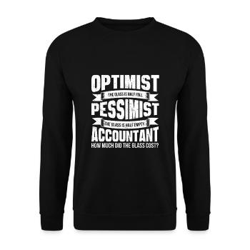 Drôles de comptables Dictons Impôts - Sweat-shirt Unisexe - noir - Devant - Alina (178cm) & Michal (187cm)