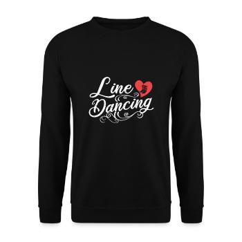 Line Dancing Cute Heart Cowboy Boots Line Dancer - Unisex Sweatshirt - black - Front - Alina (178cm) & Michal (187cm)