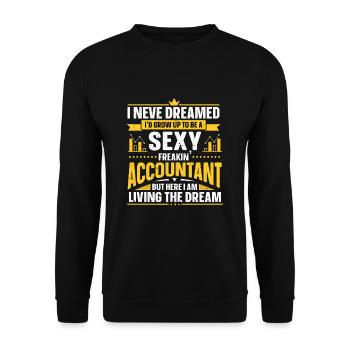 Drôles de comptables Dictons Impôts - Sweat-shirt Unisexe - noir - Devant - Alina (178cm) & Michal (187cm)