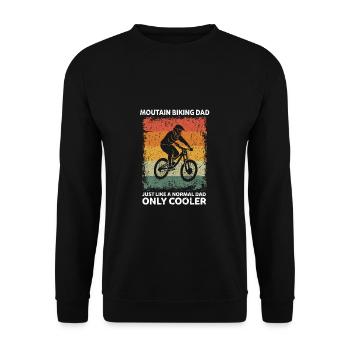 Mountain Biking Dad Like A Normal Dad Only Cooler - Unisex Sweatshirt - black - Front - Alina (178cm) & Michal (187cm)