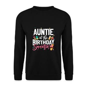 Eiscreme Party Beste Tante B-Day Geburtstag - Unisex Pullover - Schwarz - Vorne - Alina (178cm) & Michal (187cm)