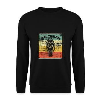 Vintage Ice Cream Ice Waffle Maker Dictons - Sweat-shirt Unisexe - noir - Devant - Alina (178cm) & Michal (187cm)