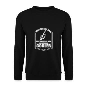 Planche à voile Maman Drôle Mère Dictons Fête des Mères - Sweat-shirt Unisexe - noir - Devant - Alina (178cm) & Michal (187cm)