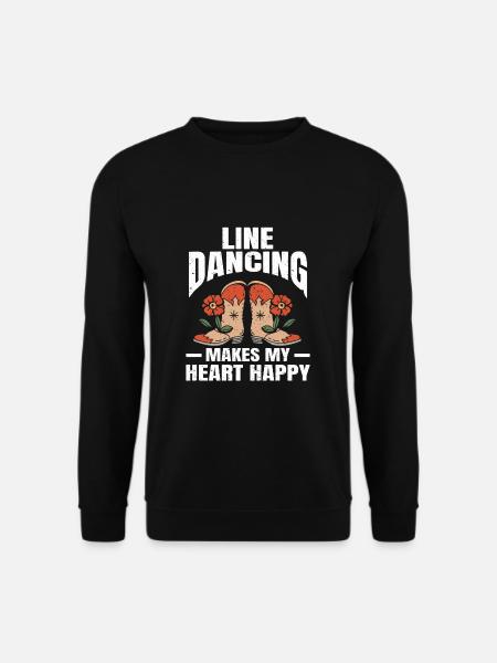 Line Dance Wester Dancing Musique Country - Sweat-shirt Unisexe - noir