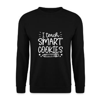 J’enseigne les cookies intelligents Teacher School - Sweat-shirt Unisexe - noir - Devant - Alina (178cm) & Michal (187cm)