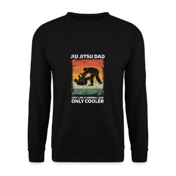 Jiu Jitsu Papa Drôle Père Dictons Fête des Pères - Sweat-shirt Unisexe - noir - Devant - Alina (178cm) & Michal (187cm)