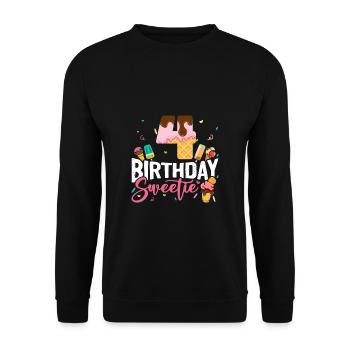 Crème glacée 4 ans B-Day Crème glacée 4e anniversaire - Sweat-shirt Unisexe - noir - Devant - Alina (178cm) & Michal (187cm)