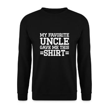 Dictons drôles Neveu Nièce Meilleur oncle Humour - Sweat-shirt Unisexe - noir - Devant - Alina (178cm) & Michal (187cm)