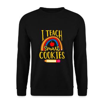 J'enseigne l'école des enseignants des enseignants Smart Cookies - Sweat-shirt Unisexe - noir - Devant - Alina (178cm) & Michal (187cm)