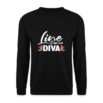 Line Dance Wester Tanzen Country Musik - Unisex Pullover - Schwarz - Vorne - Alina (178cm) & Michal (187cm)
