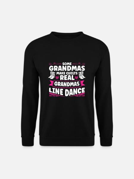 Oma Großmutter Sprüche Line Dance Wester Tanzen - Unisex Pullover - Schwarz
