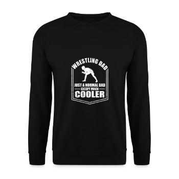 Lutte papa énonciations drôles de père fête des pères - Sweat-shirt Unisexe - noir - Devant - Alina (178cm) & Michal (187cm)