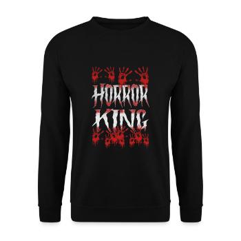 Horror King Effrayant Halloween Film d'horreur - Sweat-shirt Unisexe - noir - Devant - Alina (178cm) & Michal (187cm)