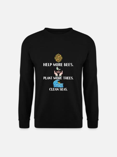 Umweltschutz Bienen Retten Bäume Pflanzen - Unisex Pullover - Schwarz