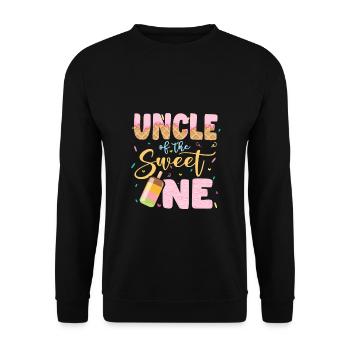 Oncle du Sweet One Best Uncle Crème glacée - Sweat-shirt Unisexe - noir - Devant - Alina (178cm) & Michal (187cm)