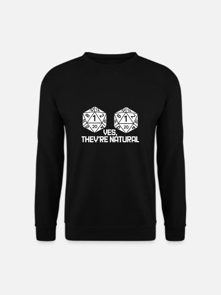 Rollenspiel Sprüche Brettspiel Würfelspiel Würfel - Unisex Pullover - Schwarz
