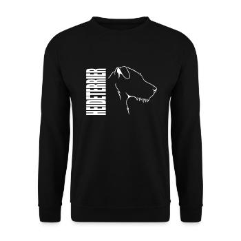 Heath Terrier Profile Dogs Hunting Dogs Wilsigns - Unisex Sweatshirt - black - Front - Alina (178cm) & Michal (187cm)