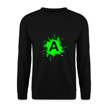 Team A letter A initial letter - Unisex Sweatshirt - black - Front - Alina (178cm) & Michal (187cm)