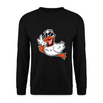 Canard frais avec lunettes de soleil - Sweat-shirt Unisexe - noir - Devant - Alina (178cm) & Michal (187cm)