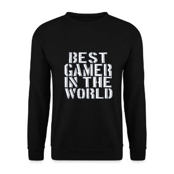 Best Player World Video Games Fan Gift Idea - Unisex Sweatshirt - black - Front - Alina (178cm) & Michal (187cm)