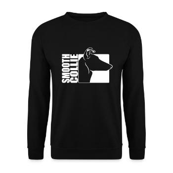 Profil Collie lisse Chiens Chien Wilsigns - Sweat-shirt Unisexe - noir - Devant - Alina (178cm) & Michal (187cm)