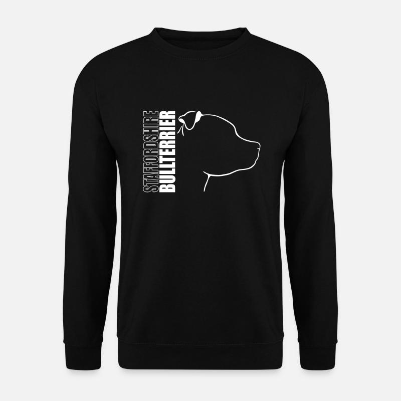STAFFORDSHIRE BULLTERRIER Profil Hunde Wilsigns - Unisex Pullover - Schwarz