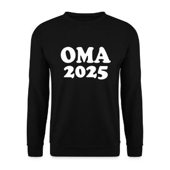 Oma 2025 - Unisex Pullover - Schwarz - Vorne - Alina (178cm) & Michal (187cm)