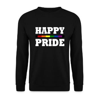 Happy pride - Sweat-shirt Unisexe - noir - Devant - Alina (178cm) & Michal (187cm)