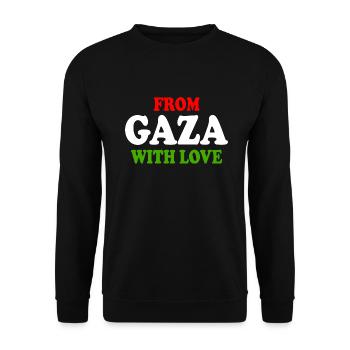 From gaza with love - Unisex Sweatshirt - black - Front - Alina (178cm) & Michal (187cm)
