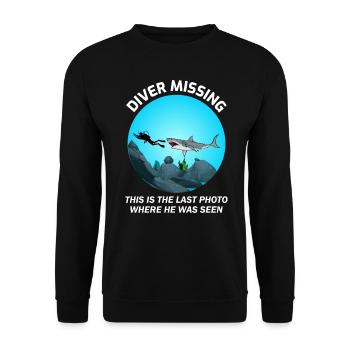 Scuba Diving Diver Dive Swimming Funny Sayings - Unisex Sweatshirt - black - Front - Alina (178cm) & Michal (187cm)